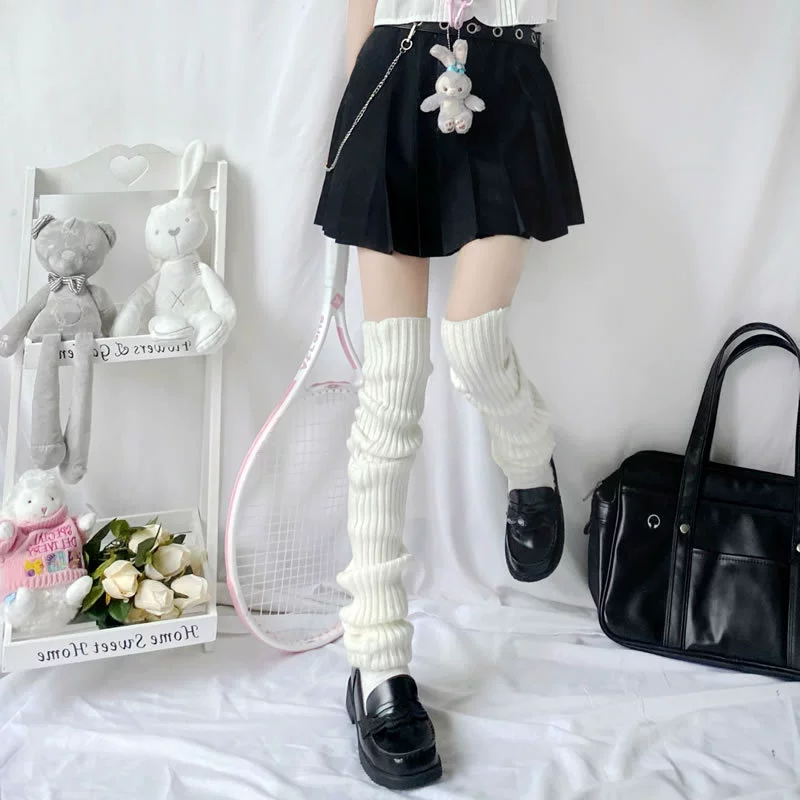 Knee socks, knitted gaiters, keep warm demi-season knee pads