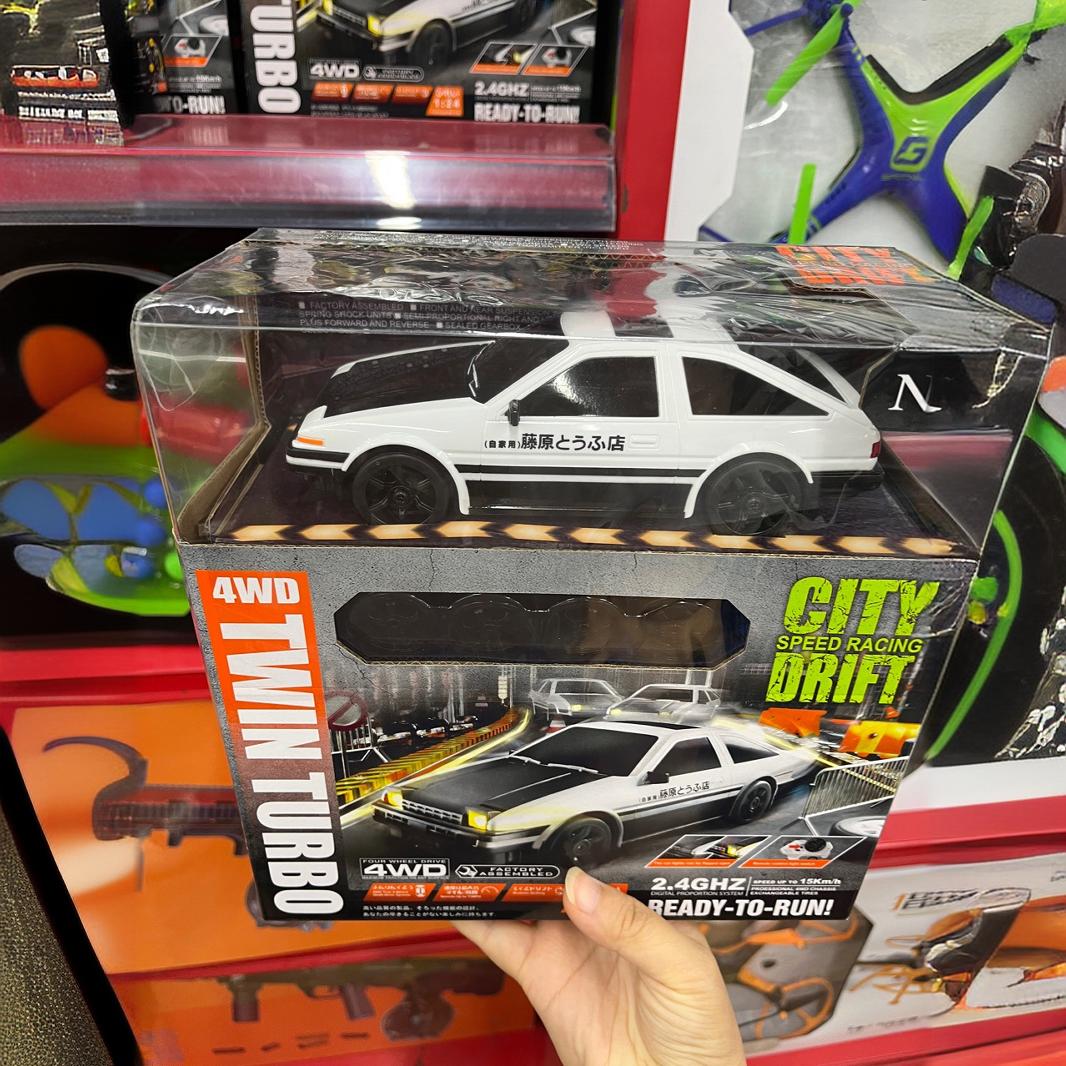 新品1:24rc遥控车四驱变速仿真头文字D丰田AE86轿车玩具跑车模型