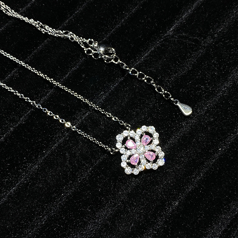 Mdalo Classic Rainbow Four-Leaf Clover Earrings for Women, 18K Plated, Simple Inlaid with Bright Zirconium Diamonds, Compact Multi-Color Set