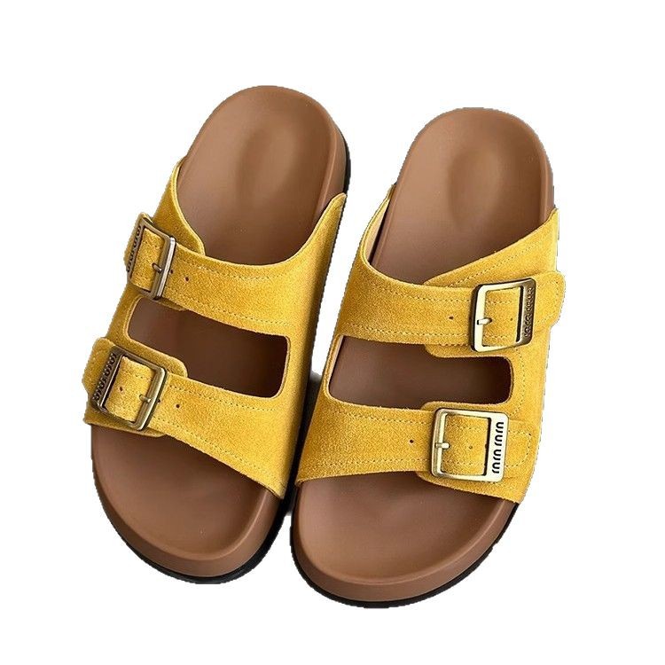 Chaoman sur de suela gruesa con zapatillas Birkenstock para mujer 2025 modelos de verano para aumentar las sandalias informales zapatos de playa estilo vacaciones