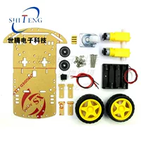 Bluetooth Smart Car 2 отслеживающий двигатель DIY кодовый диск шасси однослойный комплект двухколесный робот для предотвращения препятствий WD