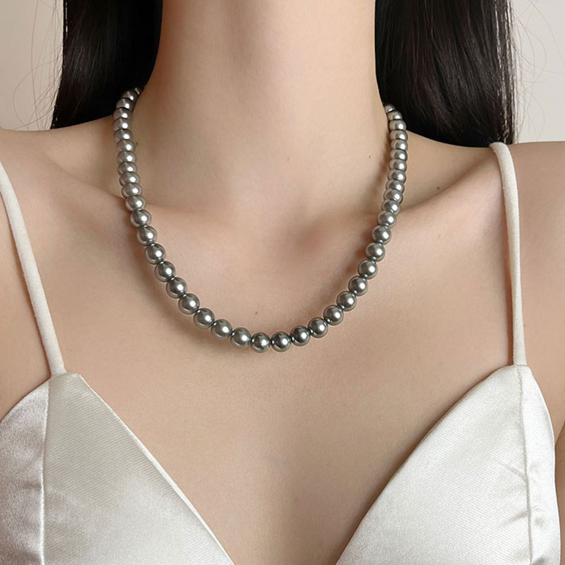 Elegant Geometric Imitation Pearl Alloy Beaded Plating Women's Necklace display picture 3