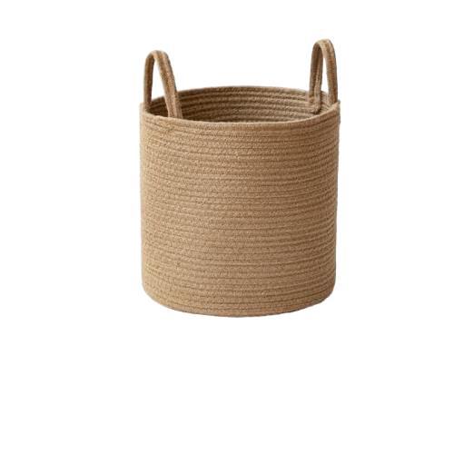 Cesta de ropa sucia simple de paja de yute, almacenamiento en el hogar, artículos diversos en el dormitorio, juguetes, entrega prioritaria después de la recolección