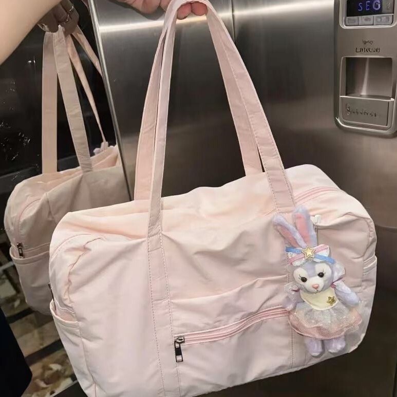 Pink Tote Bag Portable Large Capacity Travel Bag Portable Sports Bag Stylishy Short Distance High Color Value Luggage Bag Pink Tote Bag Portable Large Capacity Travel Bag Portable Sports Bag Stylishy Short Distance High Color Value Luggage Bag