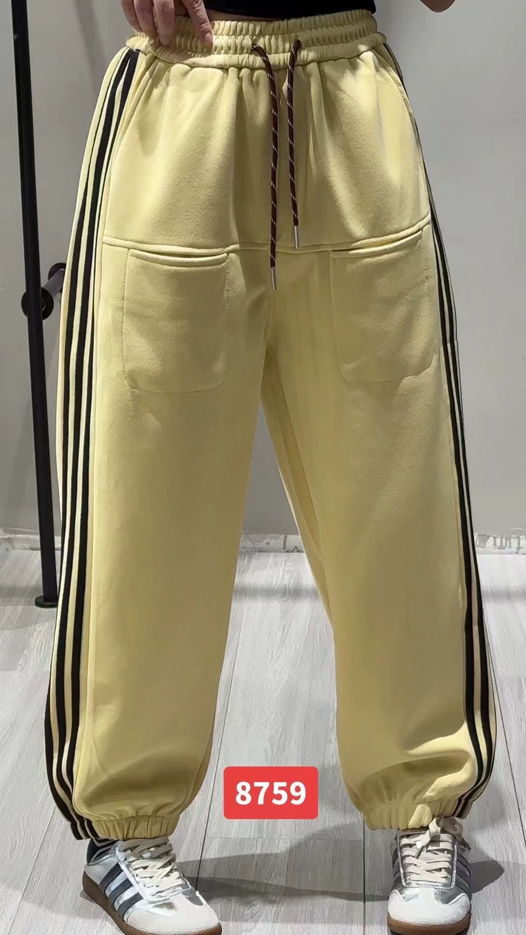 Spring fashionable trousers, Korean style, elastic waist
