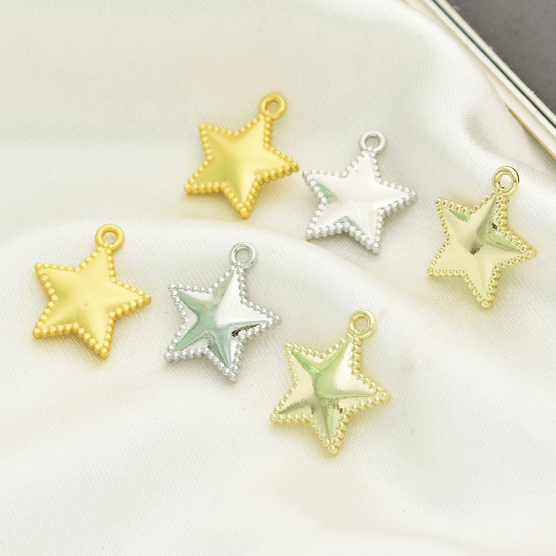 10 Pcs/package Simple Style Star Alloy Plating Pendant Jewelry Accessories display picture 4