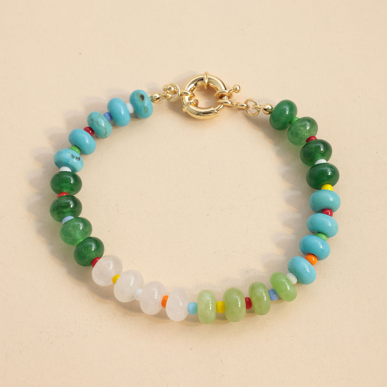 20g Weight Natural Stone, Agate Inlay Material Bracelets, Necklace Classification Casual Occasion Alloy, Agate Material Color Block, Candy Pattern Unisex Gender Vacation Style Color Block Candy Bracelets Necklace Alloy Agate Natural Stone Agate Unisex Vacation Bracelets Necklace 10