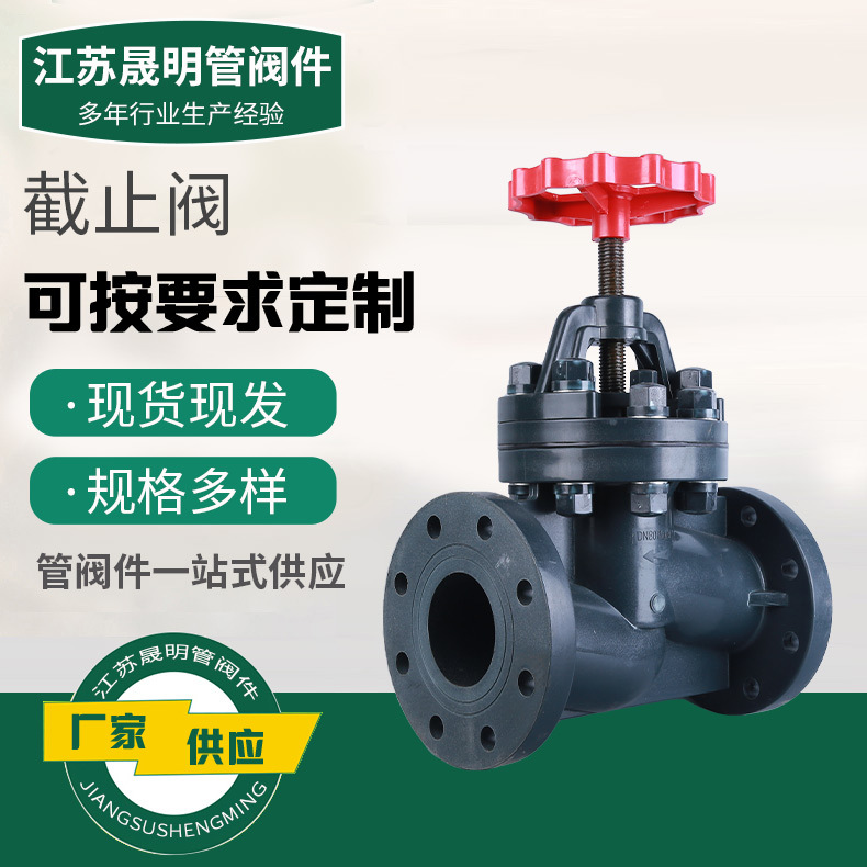 Plastic flange Globe valve pe Gate valve HDPE seal up truncation valve Manufactor supply goods in stock wholesale