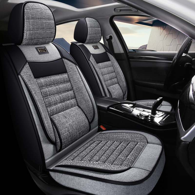 跨境专供四季通用汽车坐垫座套全包座椅套全包围座垫座椅亚麻座椅