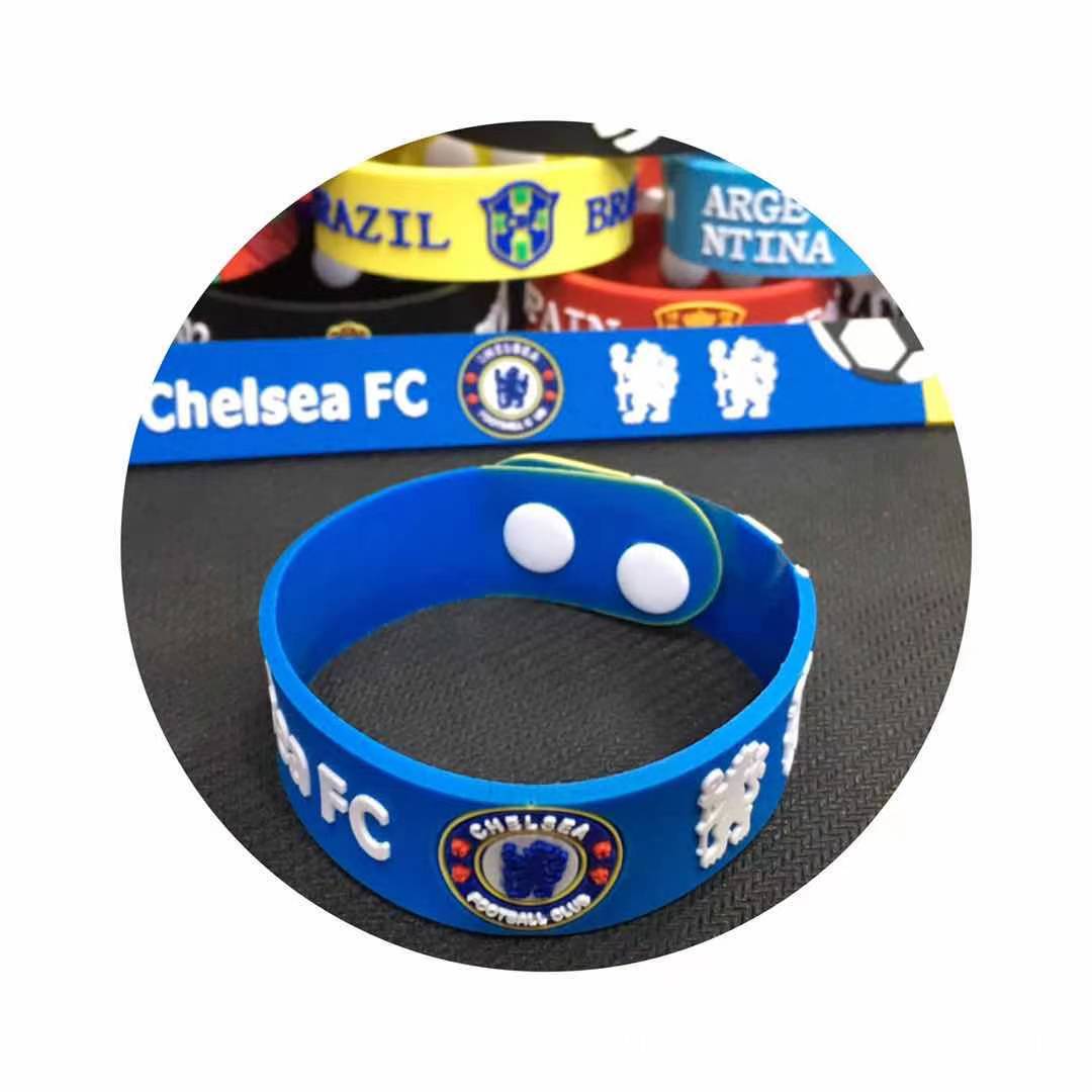 Pulseras de PVC con el Emblema de la Copa Mundial de Francia, España, Portugal, Bélgica y Países Bajos, Pulseras de Goma Suave para Aficionados