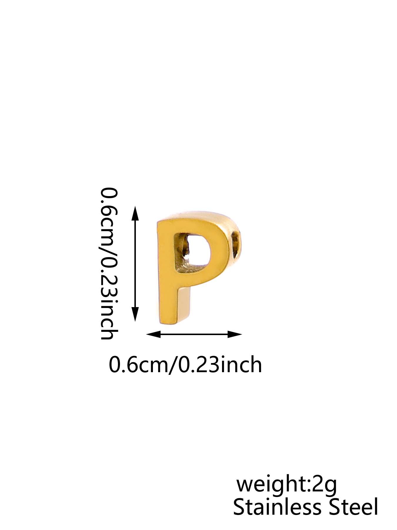 1 Piece 304 Stainless Steel Letter Word Pendant DIY Jewelry Accessories display picture 17