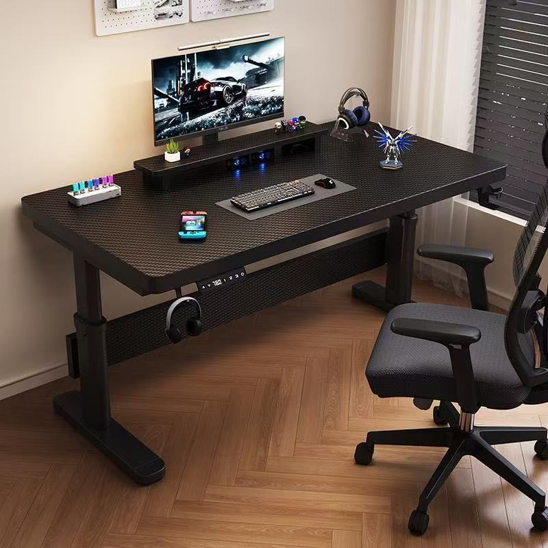 Solid Wood Electric Lift Table, Smart Workbench, Office Desk, Computer Desk, Gaming Desk, Home Adjustable Study Desk Solid Wood Electric Lift Table, Smart Workbench, Office Desk, Computer Desk, Gaming Desk, Home Adjustable Study Desk