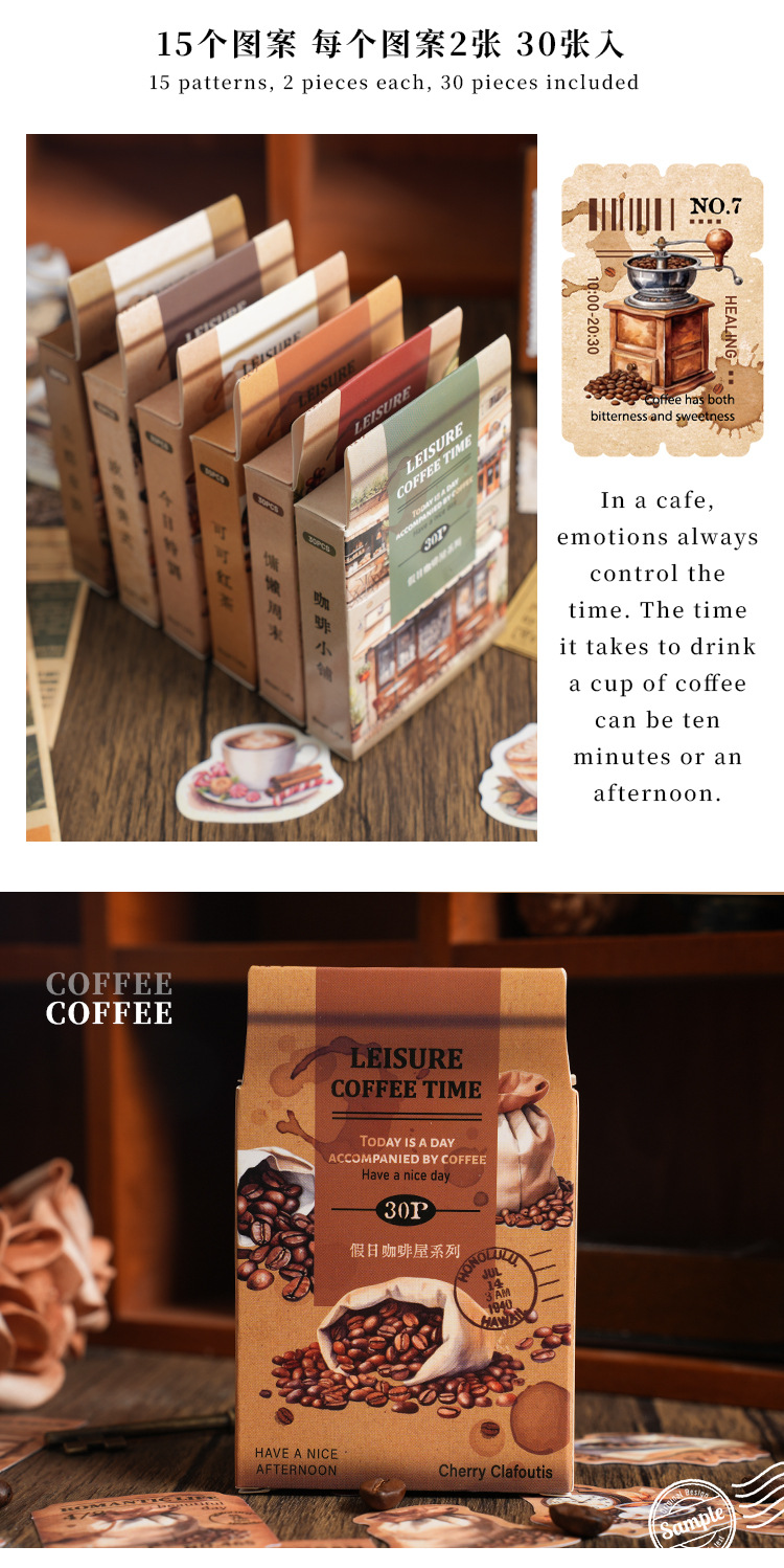46 teile/schachtel Nette Erdbeere Frische Obst Pflanzen Blumen Kaffee Thema Zauberer Tagebuch Journaling DIY Kreative Siegel Aufkleber – Detail 25