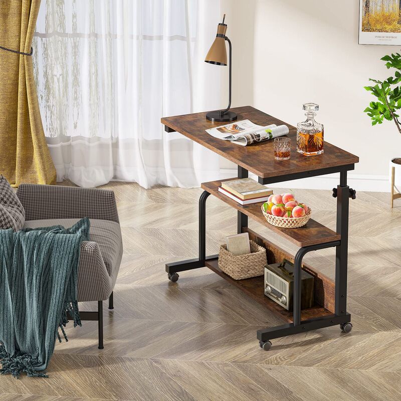 Factory Direct Sales Laptop Table Small Portable Desk Side Table Computer Cart with Wheels Factory Direct Sales Laptop Table Small Portable Desk Side Table Computer Cart with Wheels