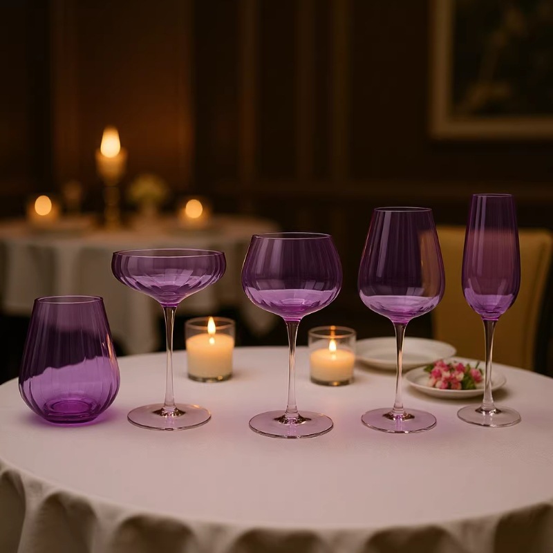 Retro crystal creative wineglass for home use