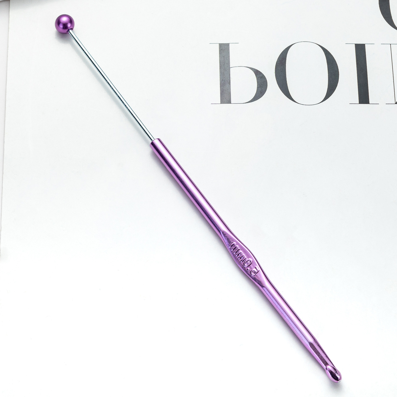 DIY ganchillo de cuentas de una sola cabeza de ganchillo de tejido DIY herramientas de ganchillo de metal ganchillo suéter aguja de suéter