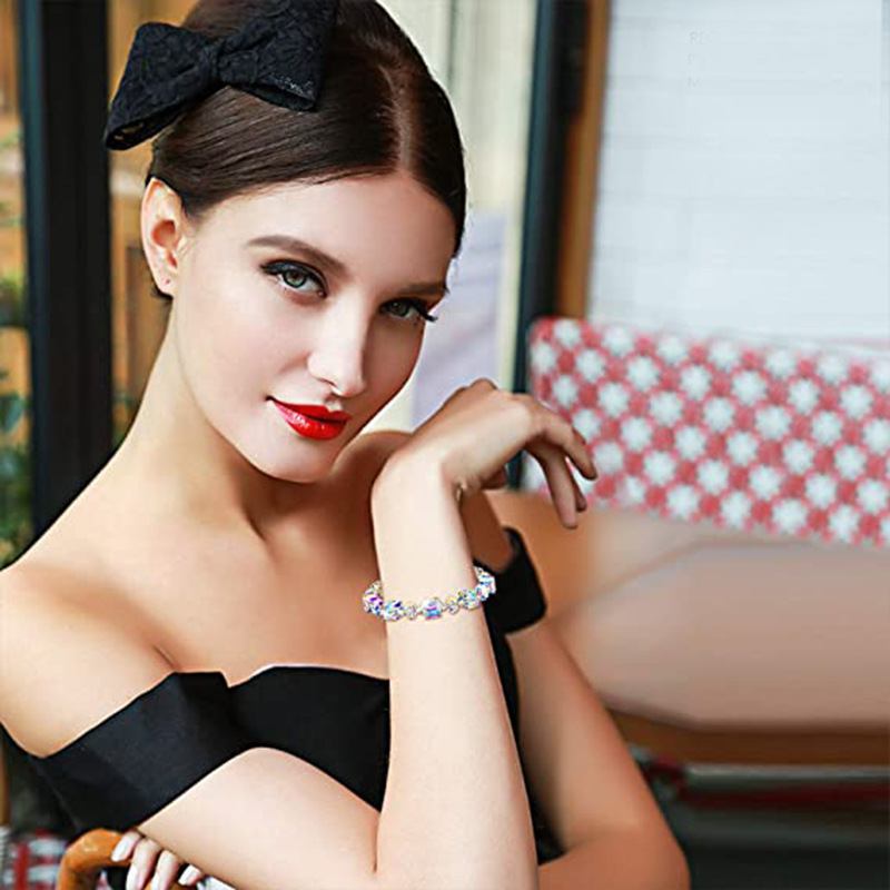 Fashion Geometric Square Austrian Crystal Womenu0027S Bracelets Earrings Necklace