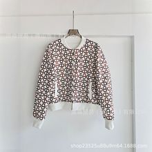 猪鼻印花H家老钱风法式轻奢立领夹克外套25秋季休闲棒球服上衣女