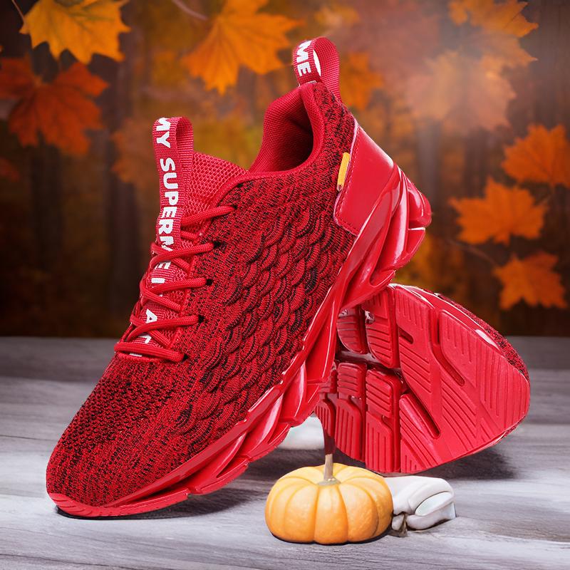 Zapatos de hombre primavera y verano, transpirable y ligero, nuevo estilo coreano, patrón de escamas de pescado, zapatos de malla de hoja, deportes, ocio, zapatos para correr, zapatos de hombre