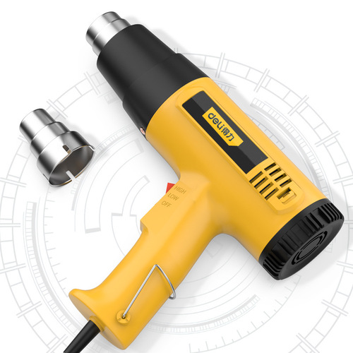 Deli DL5200 hot air barrel electric hair dryer temperature regulating electric baking gun car film 1500W hot air gun