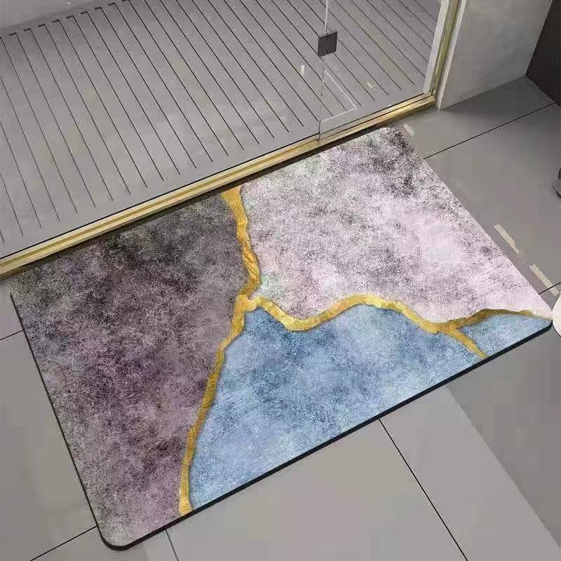 Alfombrilla de baño de tierra de diatomeas antideslizante para dropshipping transfronterizo Temu, alfombrilla de suelo para baño, alfombrilla de inodoro absorbente de agua de secado rápido, alfombrilla para puerta.