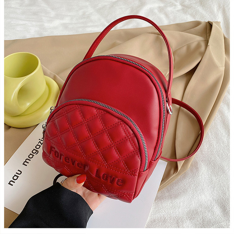 Rhombus Multifunctional Solid Color One-shoulder Portable Backpack Wholesale Nihaojewelry display picture 46