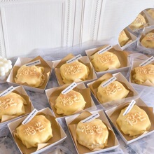 三明治雪媚娘牛皮白卡纸包装盒榴芒脏脏包毛巾卷烘焙纸塑盒