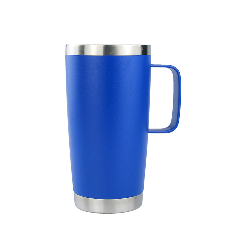 Transfronterizo doble vacío de acero inoxidable taza de agua aislante taza de café de oficina de negocios mango portátil taza de café image 8