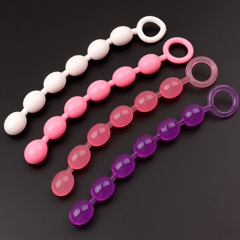 TPE Anal Beads with Graduated Pull Design, Flexible Unisex Anal Trainer Toy — detail image 7