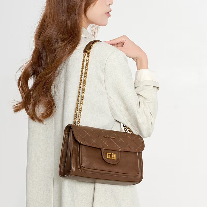 I.T ifashi on小香風菱格チェーンバッグ女2024秋冬新作ファッション百肩斜めショルダーバッグ