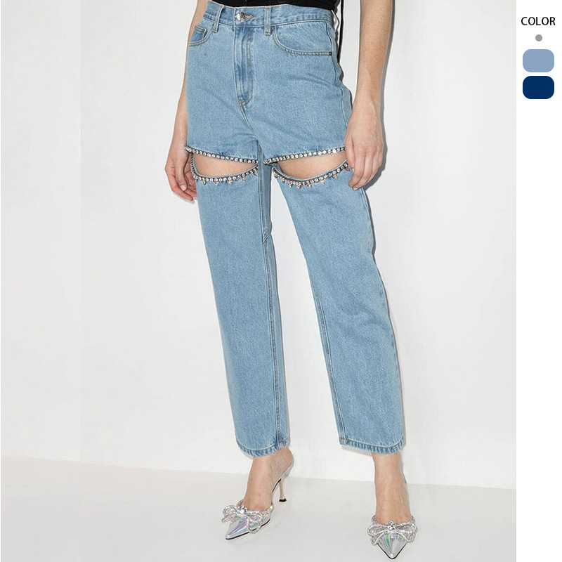 American Style All-match Slimming 2025 New Spring Straight Tube Loose High Waist Long Straight Pants Jeans for Women