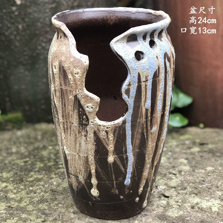  Handmade Cotton High Class, succulent old pile Flower Pot Purple Purple Purple Purgone Pot Purple Sand Pottery Tank Gap Ceramics Jade Pendant