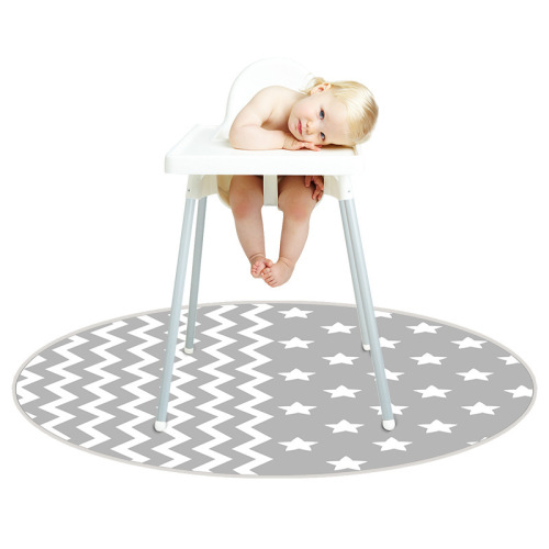 Cross-border baby high chair non-slip mat multi-functional round baby anti-dirty floor mat multi-purpose picnic mat