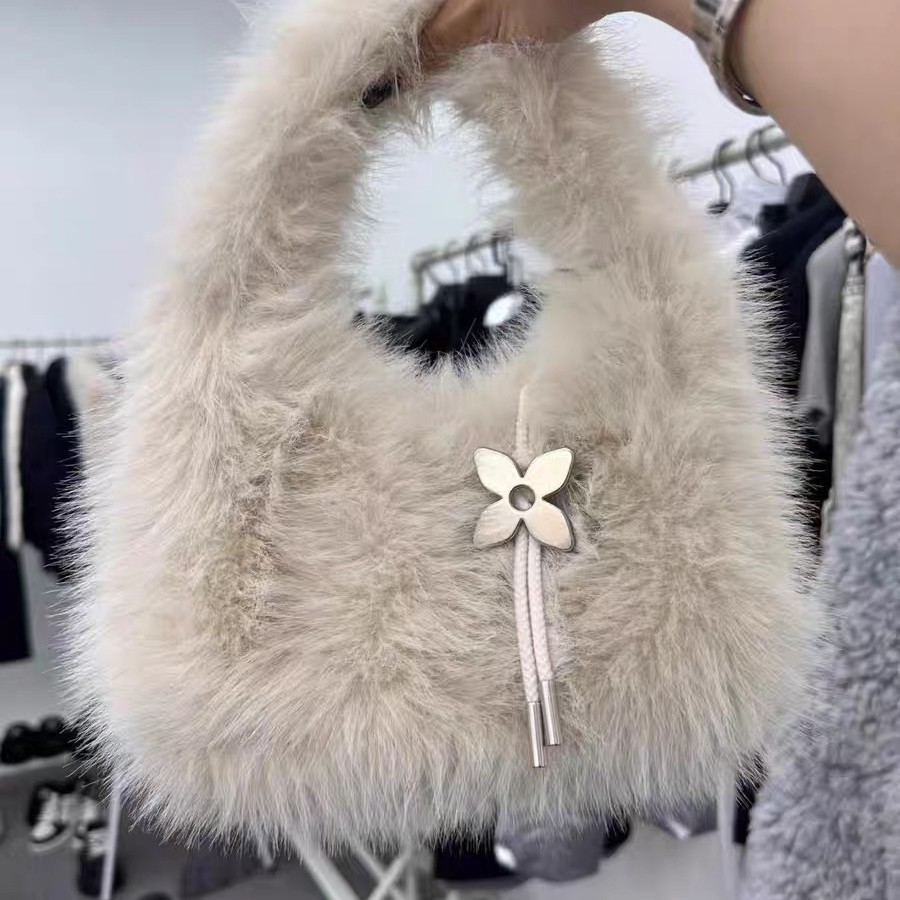 재고 SMFK 돌 가방 스몰 사이즈 푹신한 핸드백 흑백 회색은 3 색 가방 24 겨울 새