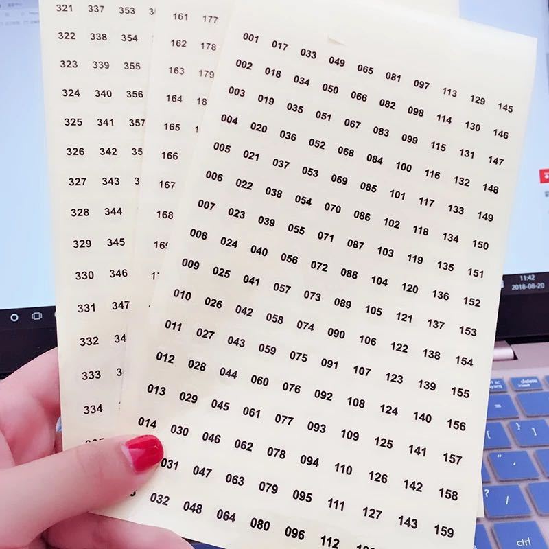 Number Sticker Transparent Nail Polish Glue Number 1-480 Flowing Water Manicure Color Number Mark Round Sequence Self-adhesive Label Number Sticker Transparent Nail Polish Glue Number 1-480 Flowing Water Manicure Color Number Mark Round Sequence Self-adhesive Label