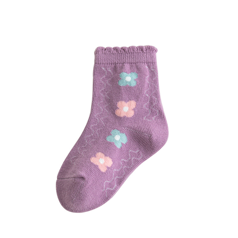 Nuevos calcetines para bebés, calcetines de algodón de primavera y otoño, calcetines para niños de tubo medio para bebés coreanos, niños, niños, niñas, calcetines de otoño, invierno deshuesado