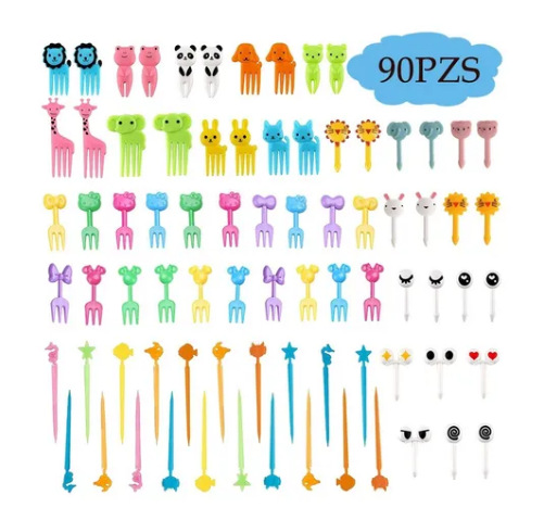 Plastic Material Cute Fashion Animal Cartoon Plastic Fruit Fork 1 Set