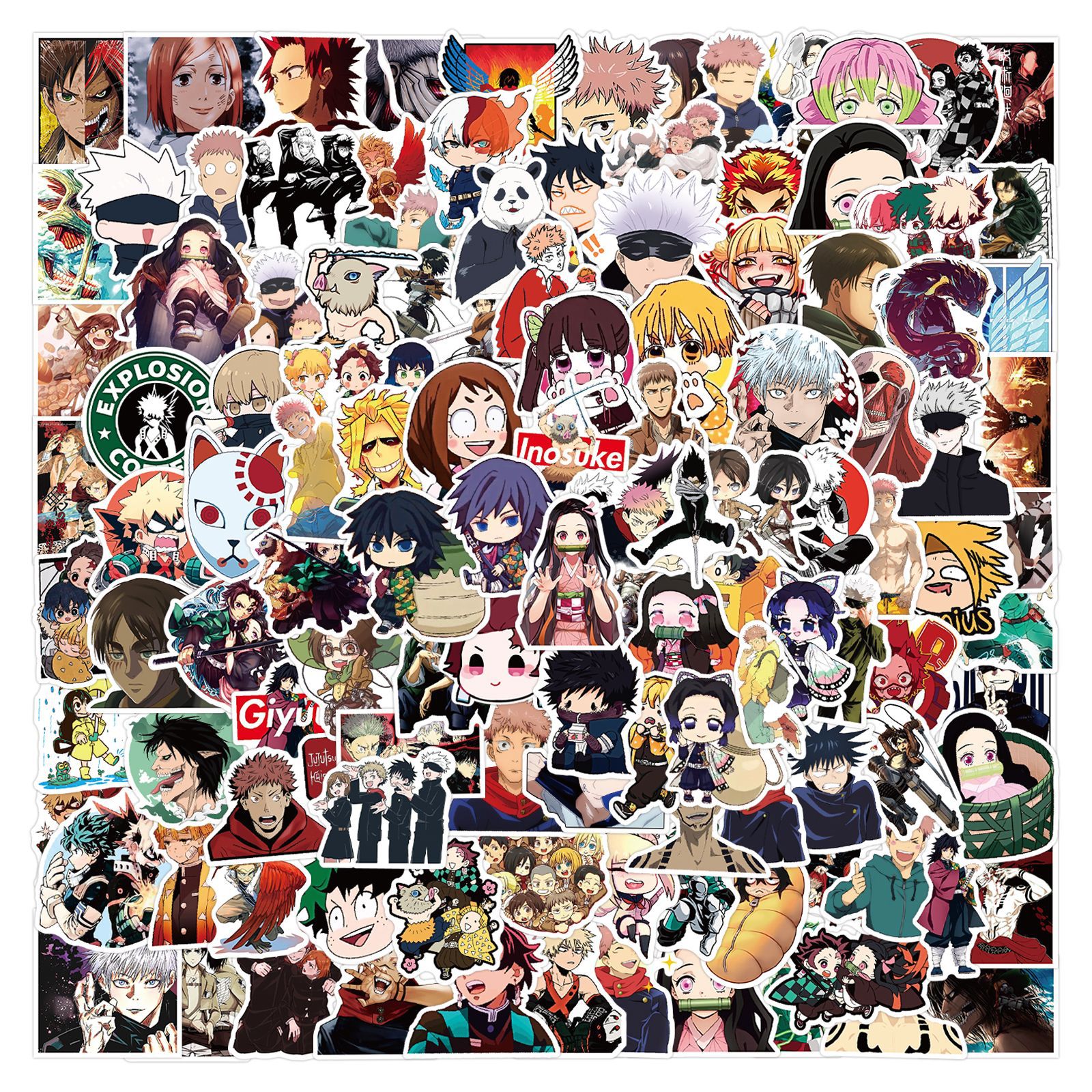 50-200 ədəd anime qraffiti stiker dəsti