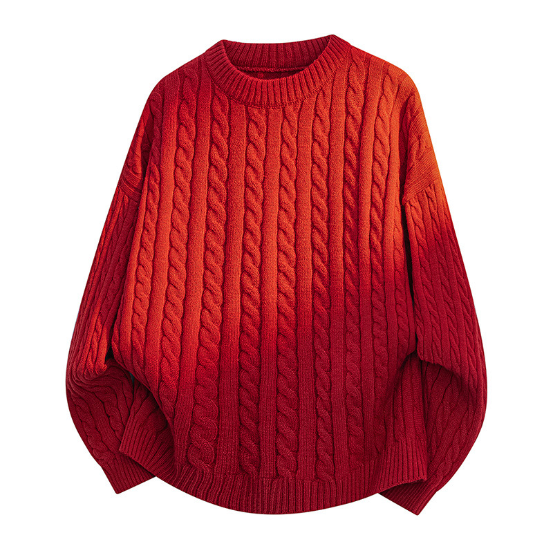 2026秋冬新款运动风青少年宽松圆领套头加厚保暖可机洗针织毛衫，男装针织衫/毛衣，星座614