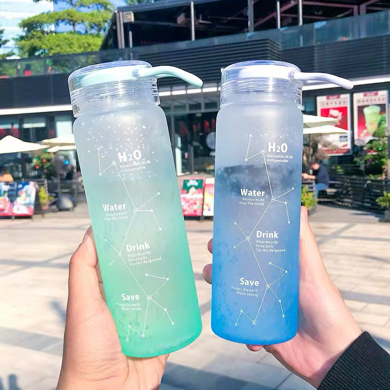 厂家直销渐变磨砂玻璃水杯时尚简约玻璃杯子批发便携星语磨砂杯子