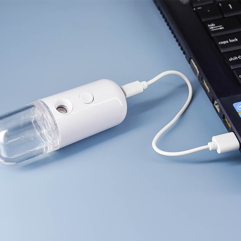Nano spray de agua reposición instrumento humidificador facial pequeño portátil recargable belleza instrumento máquina de pulverización en frío vapor facial image 4