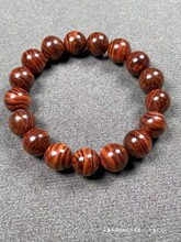 海南黄花梨紫油梨，1.2水波纹文玩手串佛珠，海口发货放心购 惜洛