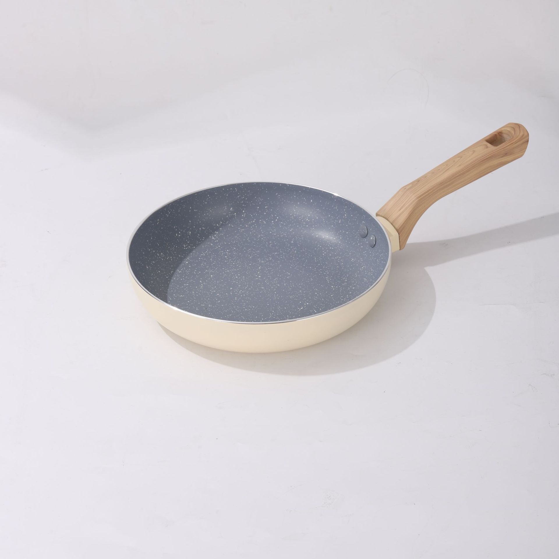 Comercio exterior transfronterizo Olla de aluminio Olla antiadherente Juego de olla blanca para el hogar Wok frito Juego de olla de sopa Olla de piedra médica al por mayor