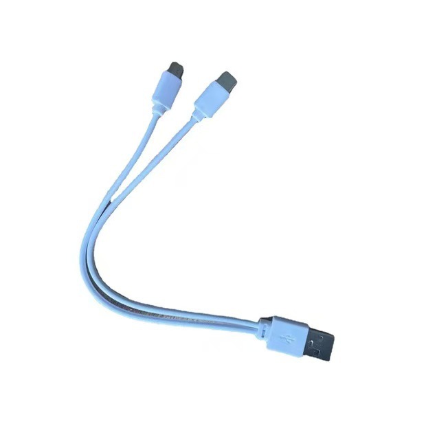一拖二USB数据短线安卓type-c二合一适用苹果移动电源快充电线