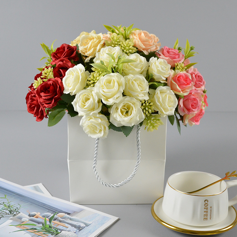 Artificial Flowers, Osmanthus Roses, Multi-Headed Small Rose Bouquets, Home Decorations, Fresh Style Artificial Flowers, Hand-Held Fake Flowers