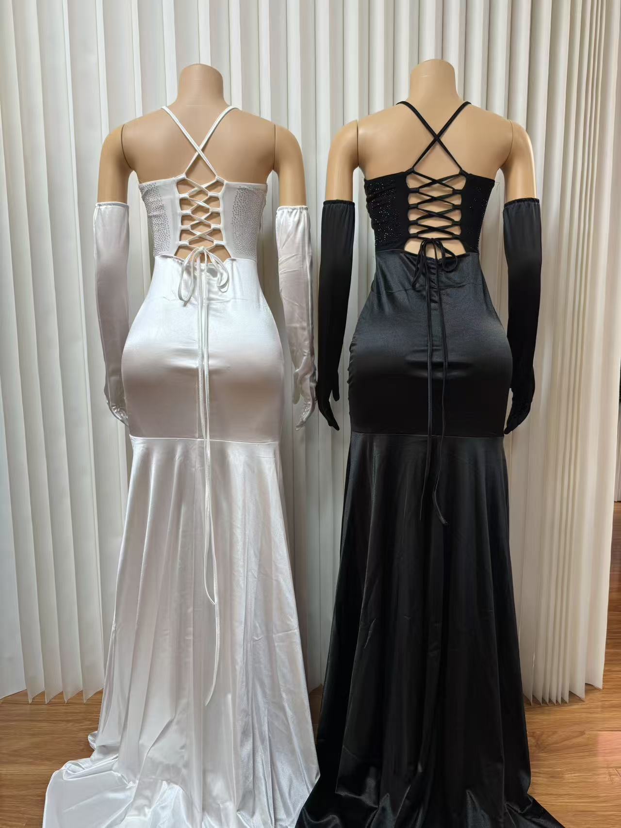 Foreign Trade New Cross-Border European And American Heavy Sequin Patchwork Fashion Sexy Strap Dress Socialite_ecoleips.com