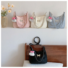 浅色系包包女2024春夏季新款极简风大容量单肩斜挎包高颜值休闲包