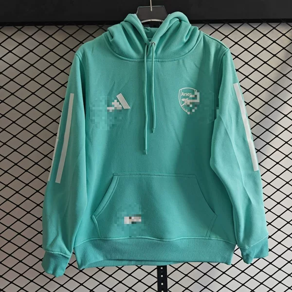 2025 new Arsenal sports and leisure knitted hoodie, versatile and trendy, with added fleece lining for extra warmth