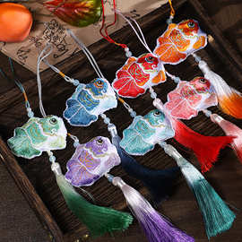 香袋鱼挂件 端午节手工刺绣中国结样式汽车挂饰 小荷包特色礼品