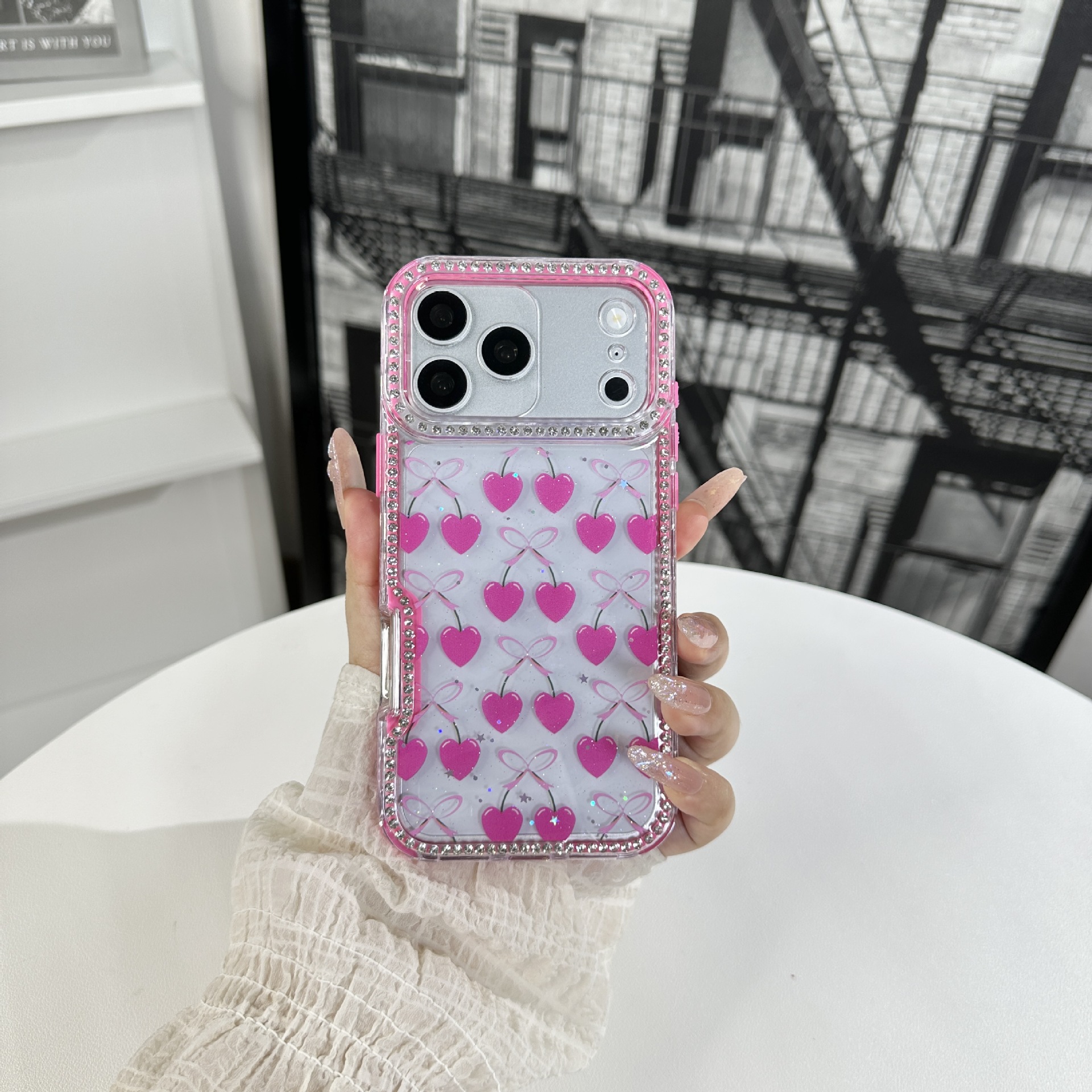 南美爆款透明滴胶适用TECNO CAMON30樱桃PC印图Note40PLUS手机壳